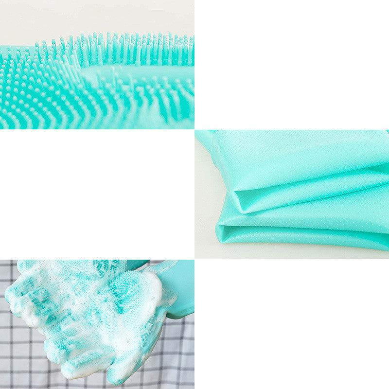 Silicone Pet Grooming Glove – Bath & Massage Brush for Dogs & Cats