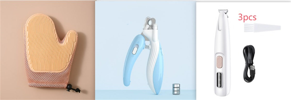 Waterproof Pet Paw Trimmer – LED Light & Display Grooming Clippers