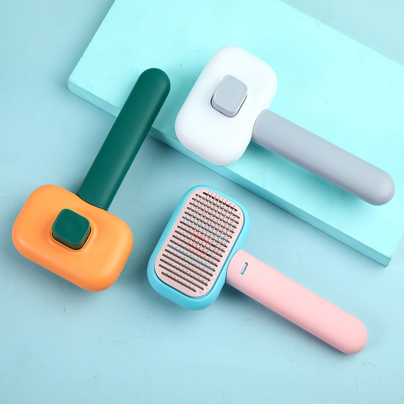 Pet Hair Brush – Stainless Steel Grooming & Massage Comb