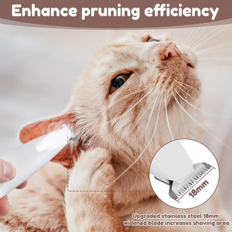 Waterproof Pet Paw Trimmer – LED Light & Display Grooming Clippers