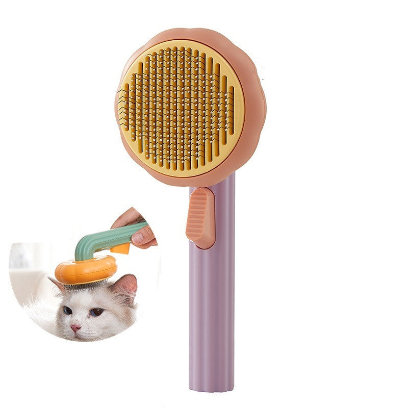 Pet Cat Self-Cleaning Hair Remover Comb