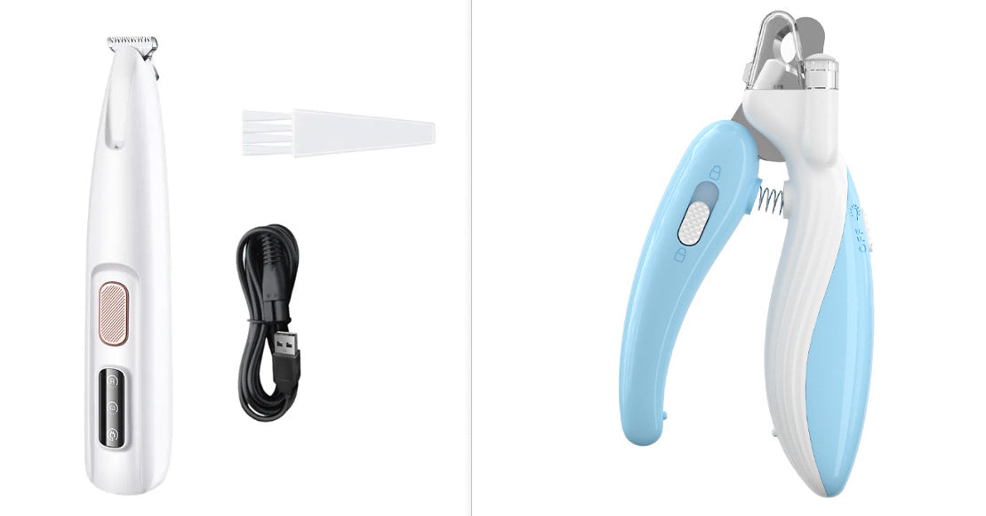 Waterproof Pet Paw Trimmer – LED Light & Display Grooming Clippers