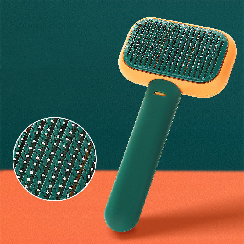 Pet Hair Brush – Stainless Steel Grooming & Massage Comb