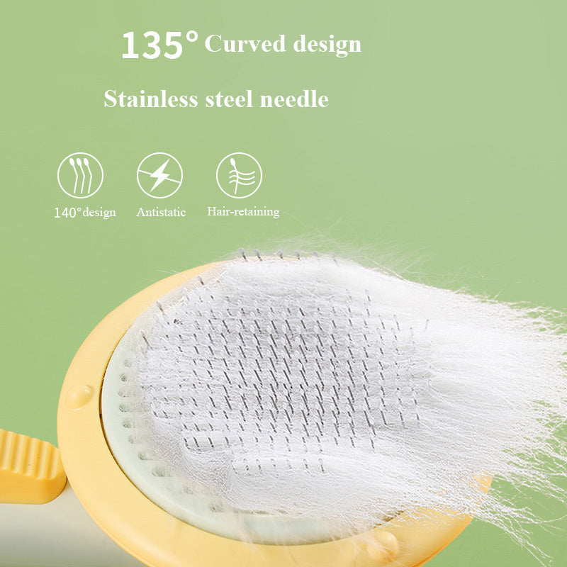Pet Cat Self-Cleaning Hair Remover Comb