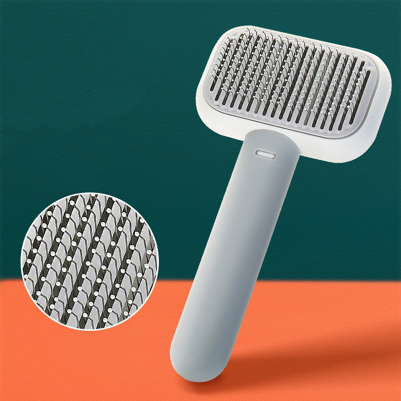 Pet Hair Brush – Stainless Steel Grooming & Massage Comb