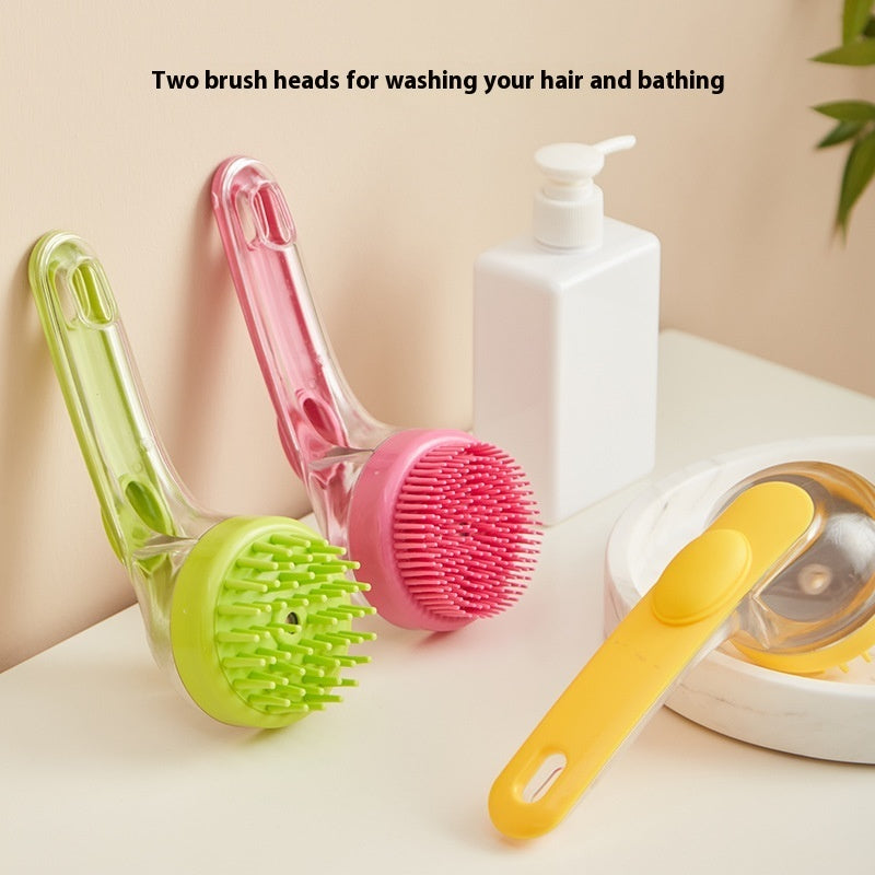 "Pet Grooming Brush for Dogs & Cats – Long Handle Bath & Cleaning Comb"