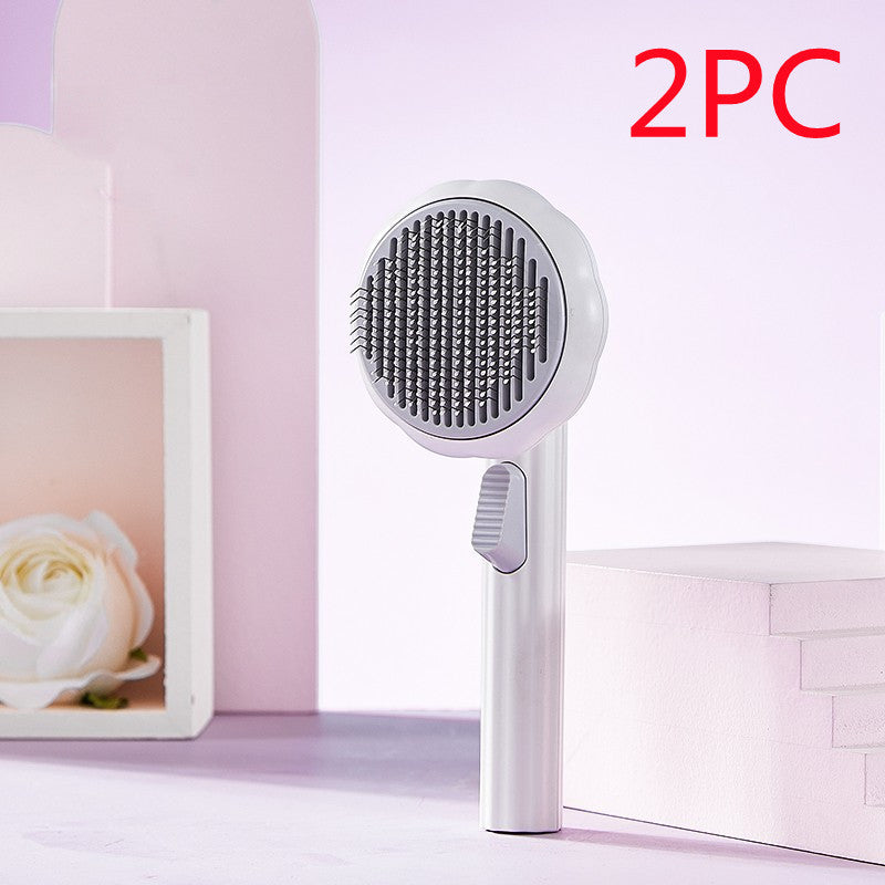 Pet Cat Self-Cleaning Hair Remover Comb