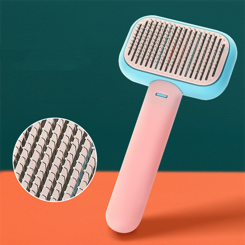 Pet Hair Brush – Stainless Steel Grooming & Massage Comb