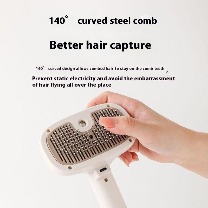 Pet Spray Comb One-click Spray Anti-flying Hair Float Hair Cleaning Cleaning Brush