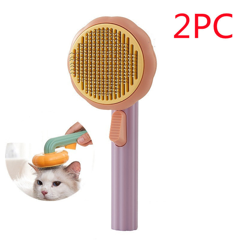 Pet Cat Self-Cleaning Hair Remover Comb