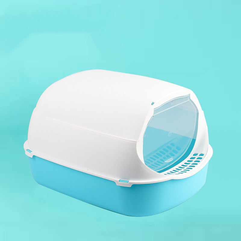 Splash-proof Cat Toilet Fully Enclosed, Foldable And Removable