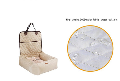 2-in-1 Pet Car Seat & Bed — Foldable Dog Carrier Pad