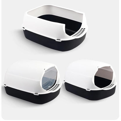 Splash-proof Cat Toilet Fully Enclosed, Foldable And Removable
