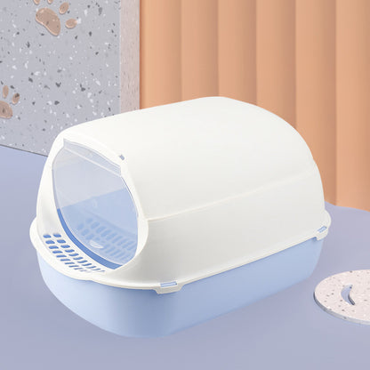 Splash-proof Cat Toilet Fully Enclosed, Foldable And Removable