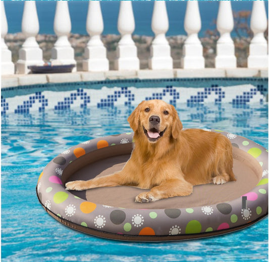 Pet Pool Float – Inflatable Dog Swimming Bed for Summer Fun