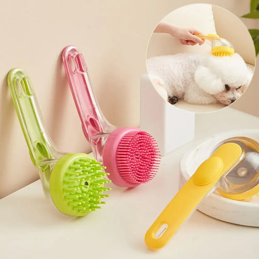 "Pet Grooming Brush for Dogs & Cats – Long Handle Bath & Cleaning Comb"